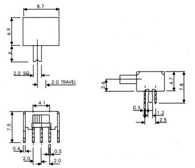 拔動開關 SS/SK-22D07圖片,拔動開關 SS/SK-22D07圖片大全,深圳市福田區(qū)賽格電子市場誠意嘉暉電子經營部-